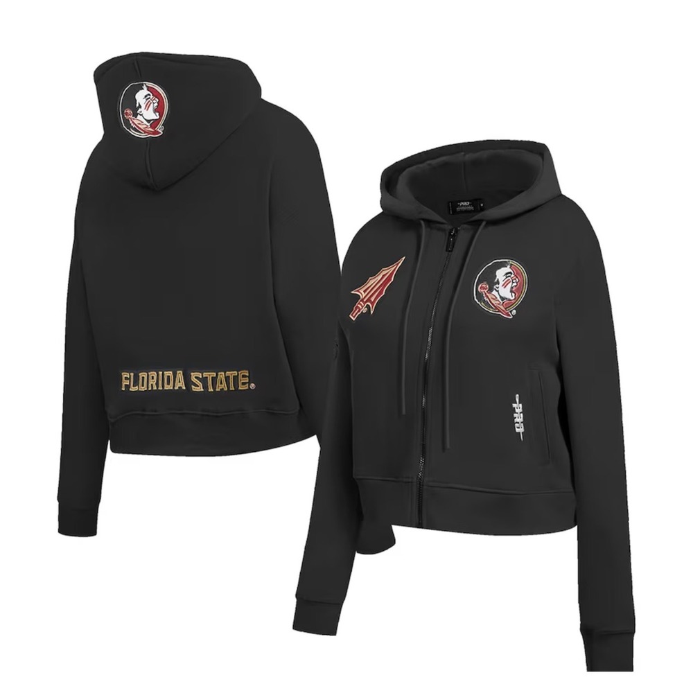 Pro Standard FSU Florida State Seminoles Luxury Full Zip Hoodie M NWT